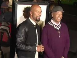 Common, Lonnie Rashid Lynn Jr., Russell Simmons at 12 Years A Slave Los Angeles Premiere on 10/14/2013 in Los Angeles, CA. (Footage by WireImage Video/Getty Images Entertainment Video) Stock Footage