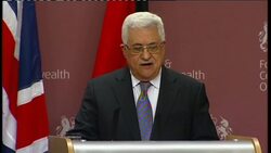 Hague and Abbas presser on peace talks and Libya News Clip