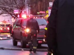 FDNY and NYPD 6 Hours After East Village Building Collapse (Full Video) Stock Footage
