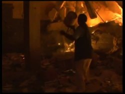 Buildings on fire in capital''s commercial district News Clip