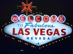 Las Vegas Sign Glow Stock Footage