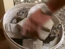 Cleaning The Bricks Stock Footage