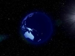 Zoom To Earth (Update: rotating counter clockwise) Stock Footage