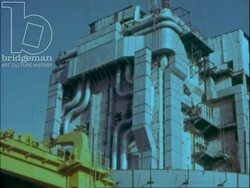 Chinon Nuclear Power Plant in Indre-et-Loire, France, 1959, part 3 Stock Footage