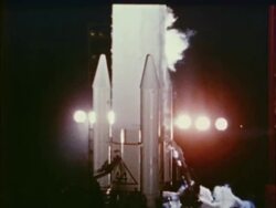 Delta Rocket Launched Stock Footage