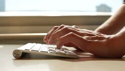 Typing on a Keyboard Stock Footage