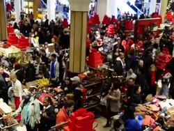 Black Friday Shoppers Stock Footage