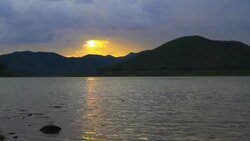 Sunset at the lake Stock Footage