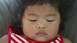 Small happy child with tablet Stock Footage