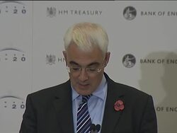 News conference by UK Chancellor Darling News Clip