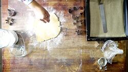 Preparing Gingerbread Christmas Cookies Stock Footage