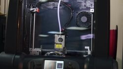 Three dimensional 3D printing machine in action Stock Footage