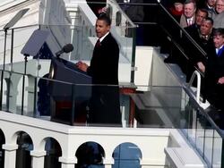 January 20, 2009 HA MS President Barack Obama giving his inaugural address/ Washington DC/ AUDIO  Stock Footage