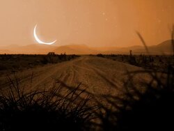 Crimson Landscape and Comet Stock Footage