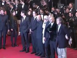 Julio Medem, Benicio Del Toro, Gaspar Noe, Elia Suleiman, Laurent Cantet, Pablo Trapero at 7 Dias En La Habana Premiere: 65th Cannes Film Festival on May 23, 2012 in Cannes, France (Footage by WireImage Video/Getty Images) Stock Footage