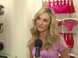 INTERVIEW: Candice Swanepoel on what she finds sexy. at the Victoria's Stock Footage