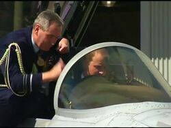 DDuke of Cambridge climbs into tornado fighter jet News Clip