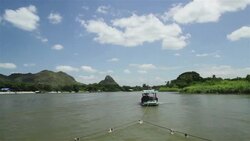 HD:ship towed the raft Stock Footage