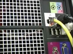 Network cable blinking Stock Footage