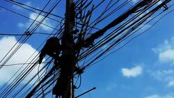Repairing electrical wires Stock Footage