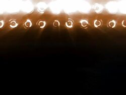 Stage lights flashing, with sound. Warm colors. Stock Footage