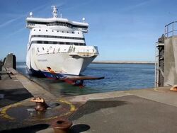 Ferries Cross The Channel From Calais Stock Footage