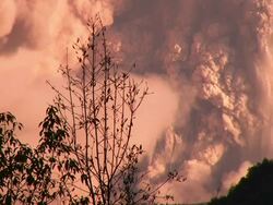 SANTIAGO DE CHILE, CHILE - JUNE 13th:  The Puyehue volcano in south-central Chile, belching an ash cloud more than six miles high over the Andes and into many cities in Argentina (Footage by Ivan Konar/Latincontent/Getty Images) Stock Footage