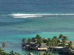 Beautiful ocean current movements in a Polynesian lagoon Stock Footage