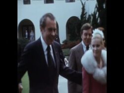 SYND 30-12-73: PRESIDENT NIXON ATTENDS WEDDING OF A WHITE HOUSE PHYSICIAN News Clip