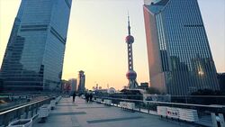 Shanghai Lujiazui landmarks Stock Footage