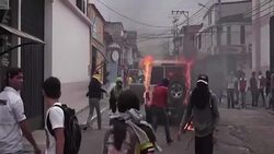 CLEAN : One injured on day two of anti govt demos in Venezuela city News Clip