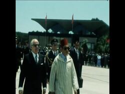 SYND 29/06/74 KING HASSAN GREETS PRESIDENT BOURGIBA IN RABAT Instructional Video