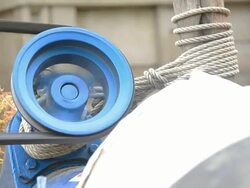 water transportation tube is blue Stock Footage