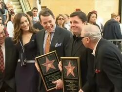 Dedication of Matthew Broderick and Nathan Lane's Double Star on the Hollywood Walk of Fame Stock Footage