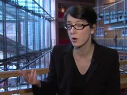 INTERVIEW: Ursula Meier on the film being a modern fairy tale at Sister Interview: 62nd International Berlin Film Festival 2012 at Berlinale Palast on February 14, 2012 in Berlin, Germany. (Footage by WireImage Video/Getty Images) Stock Footage