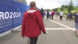 Slovakian Football Fans Arriving for Euro 2016 match against Russia News Clip