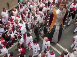 Fiesta de San Fermin 2012 Stock Footage