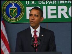 Speaking at the Energy Department, President Obama made a fresh plea for the stimulus plan that the Senate is debating. Obama cited the latest bad economic news of jobless claims as another reason for quick action. News Clip