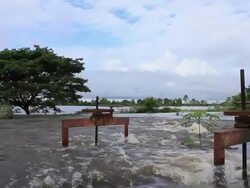 Flooding sluice. Stock Footage