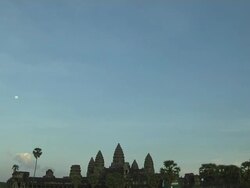 Tilt Down Angkor Wat Siem Reap Cambodia Stock Footage