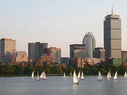 Sailing the Charles River, Boston Stock Footage