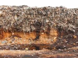 Garbage dump site Stock Footage