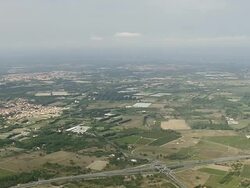 WS AERIAL View of Bienvenue en France / Languedoc Roussillon, Switzerland Stock Footage