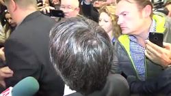 Carles Puigdemont prepares to give a press conference at the Brussels Press Club News Clip