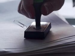 OK stamp  DE CO WO Stock Footage