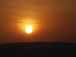 T/L, MS, Brazil, Sunrise over dune Stock Footage
