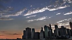 New York sunset Stock Footage