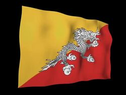 Bhutan Flag Stock Footage