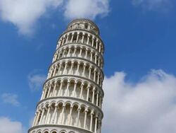 WS LA Shot of Leaning Tower of Pisa / Pisa, Tuscany, Italy Stock Footage