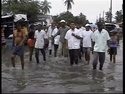 WRAP Floods force thousands to evacuate News Clip